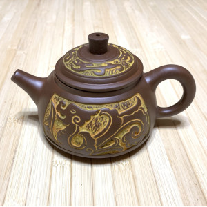 Чайник Сузаку из исинской глины Феникс и Дракон 300 мл